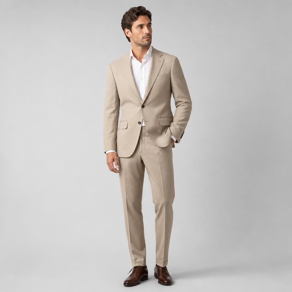 Beige Two-Piece Suit