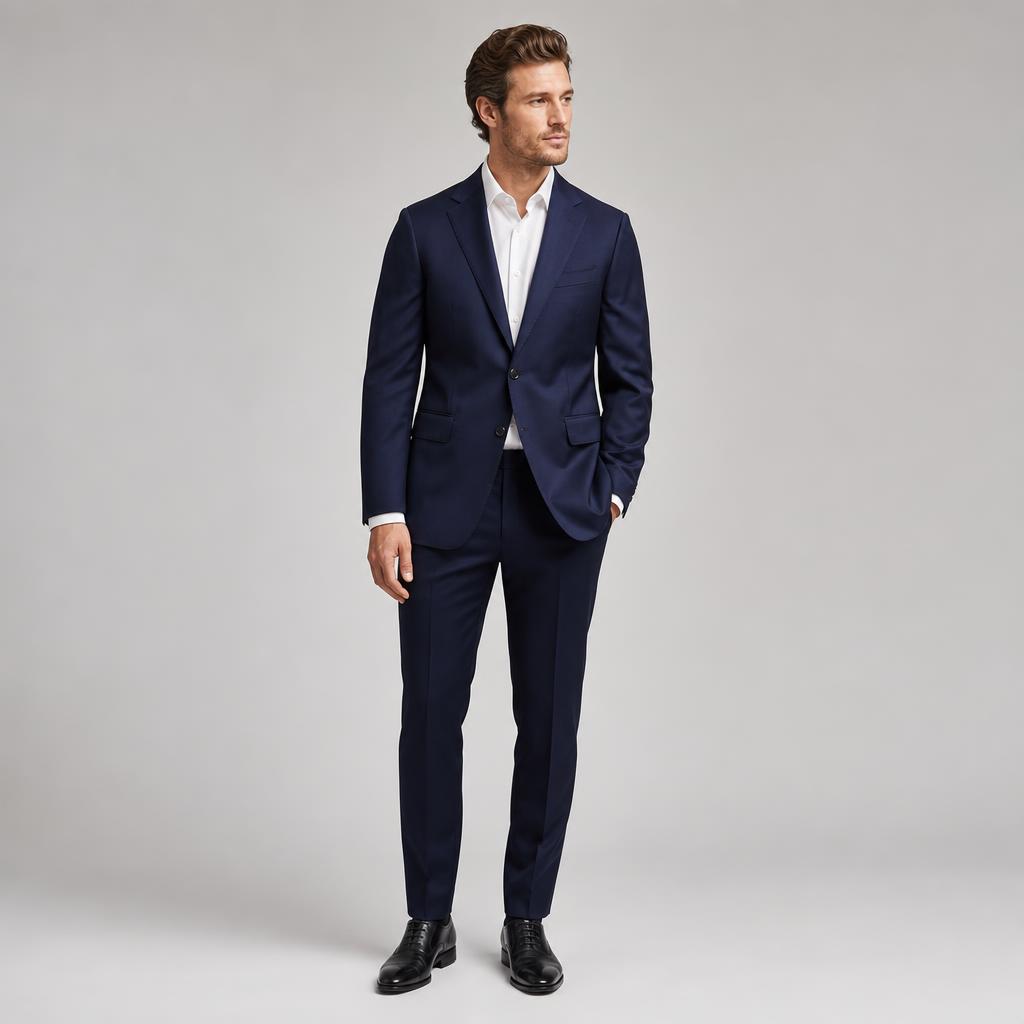 Navy Blue Two-Piece Suit