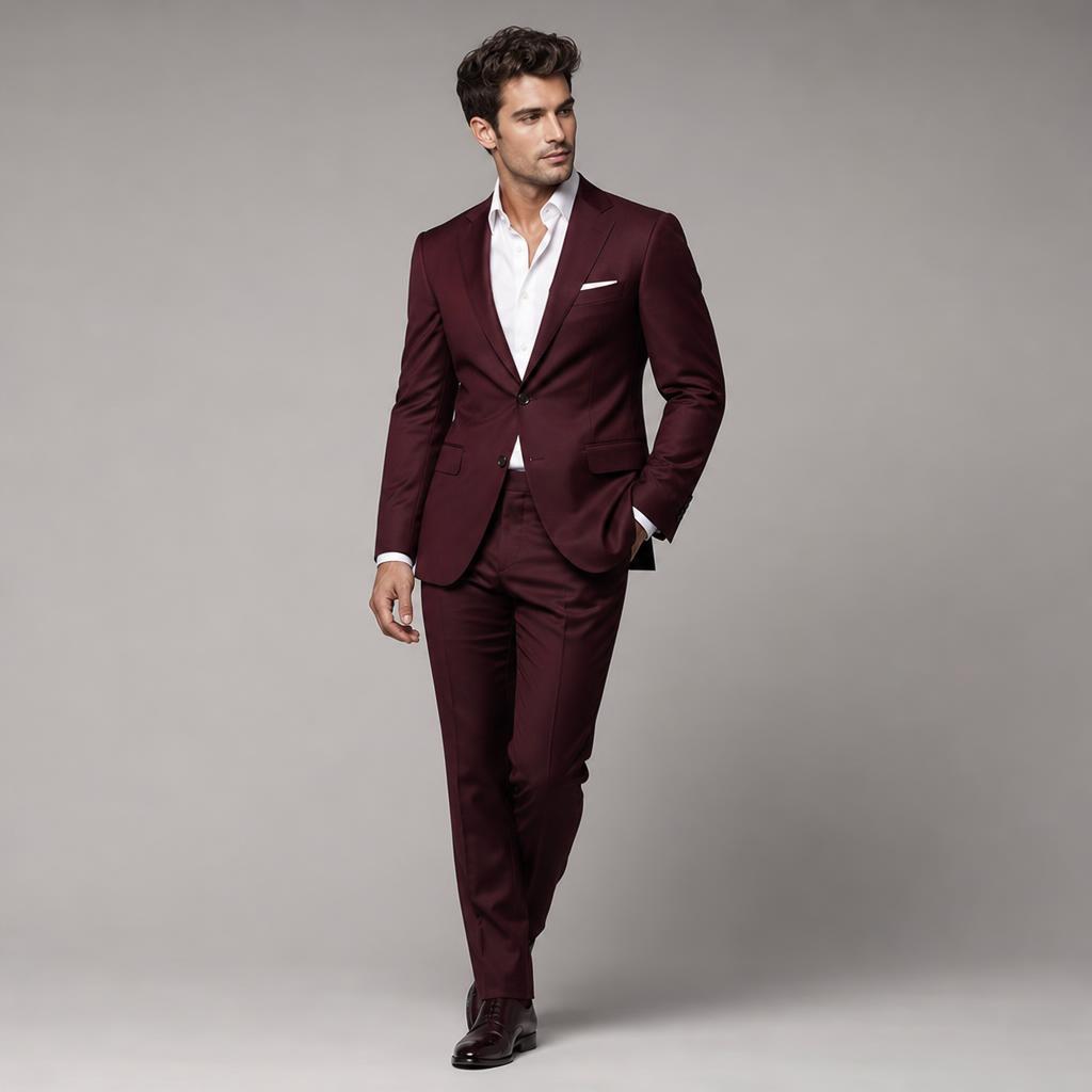Burgundy Two-Piece Suit