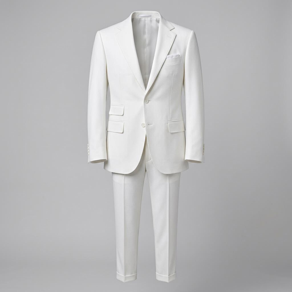 Snowy White Two-Piece Suit
