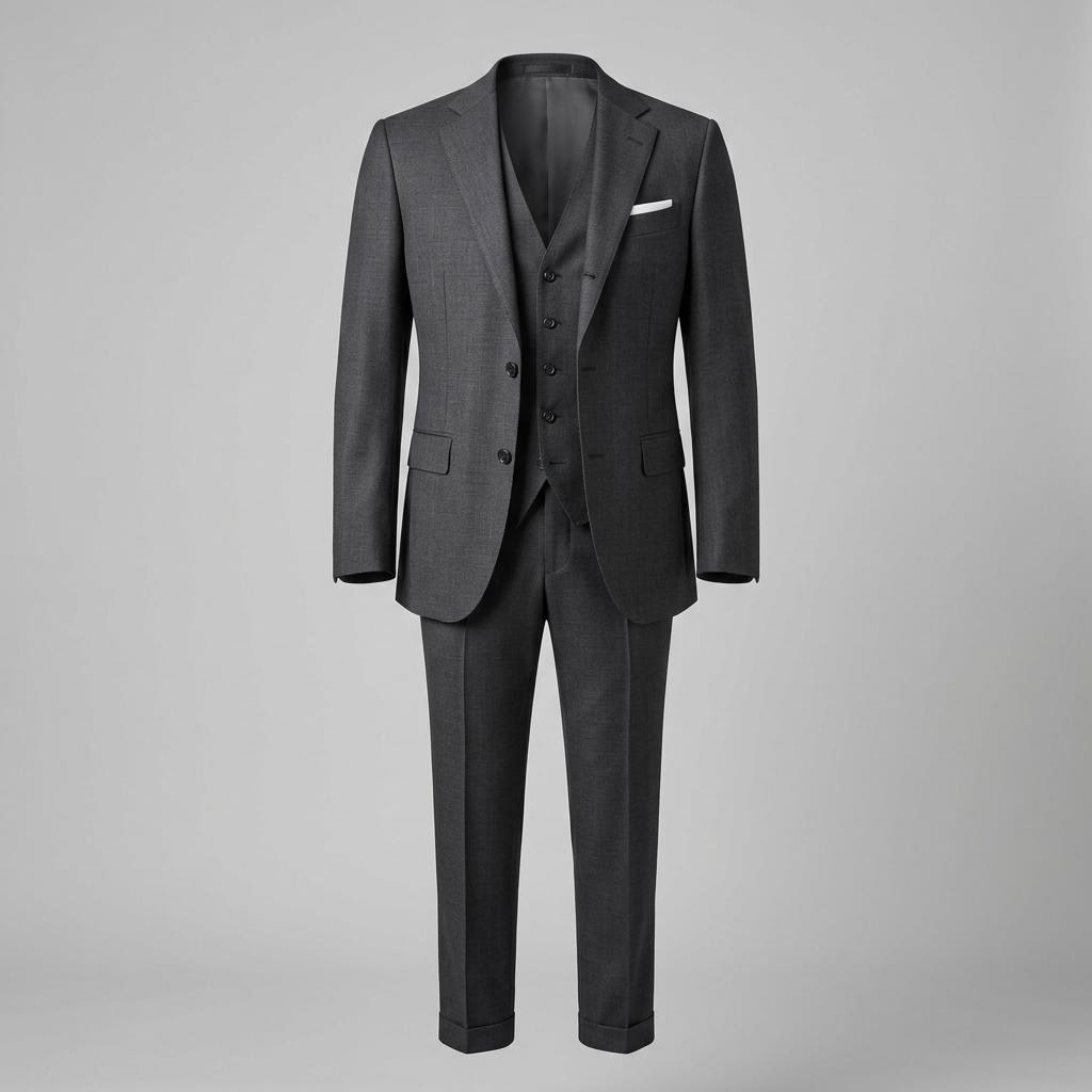 Achromatic Grey Two Piece Suit