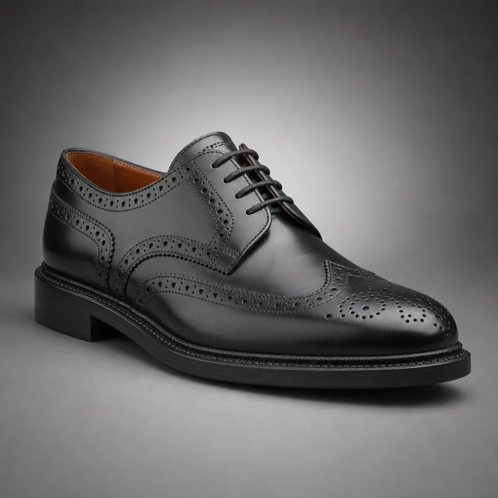 Black Full Brogue Derby