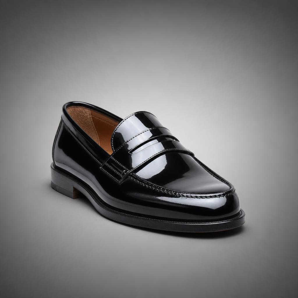 Black Gloss Penny Loafer