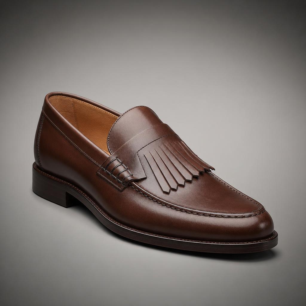 Brown Fringe Loafer